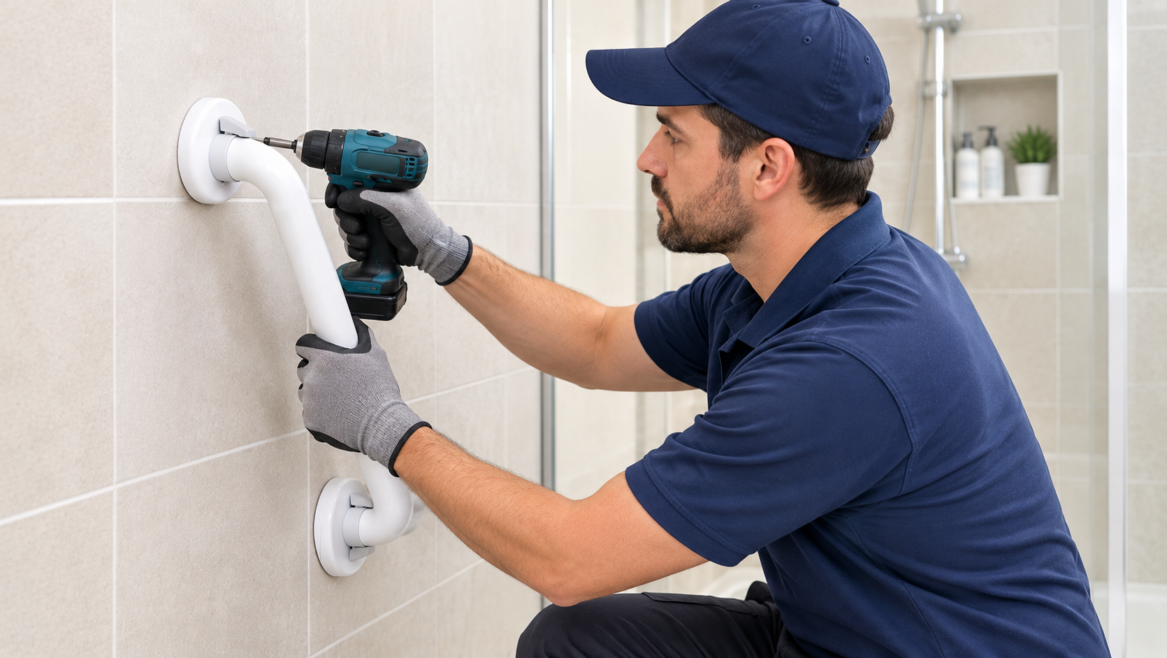 Shower and Bathtub Grab Bar Installation