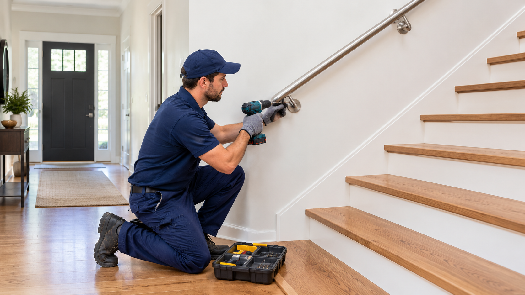 Hallway and Home Transition Grab Bars