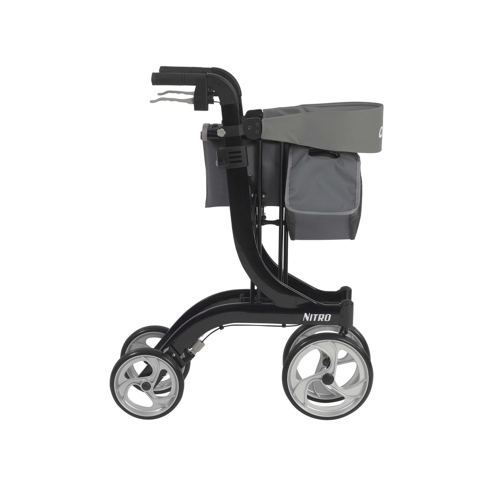 Nitro Euro Style Rollator Rolling Walker, Black - Image 1