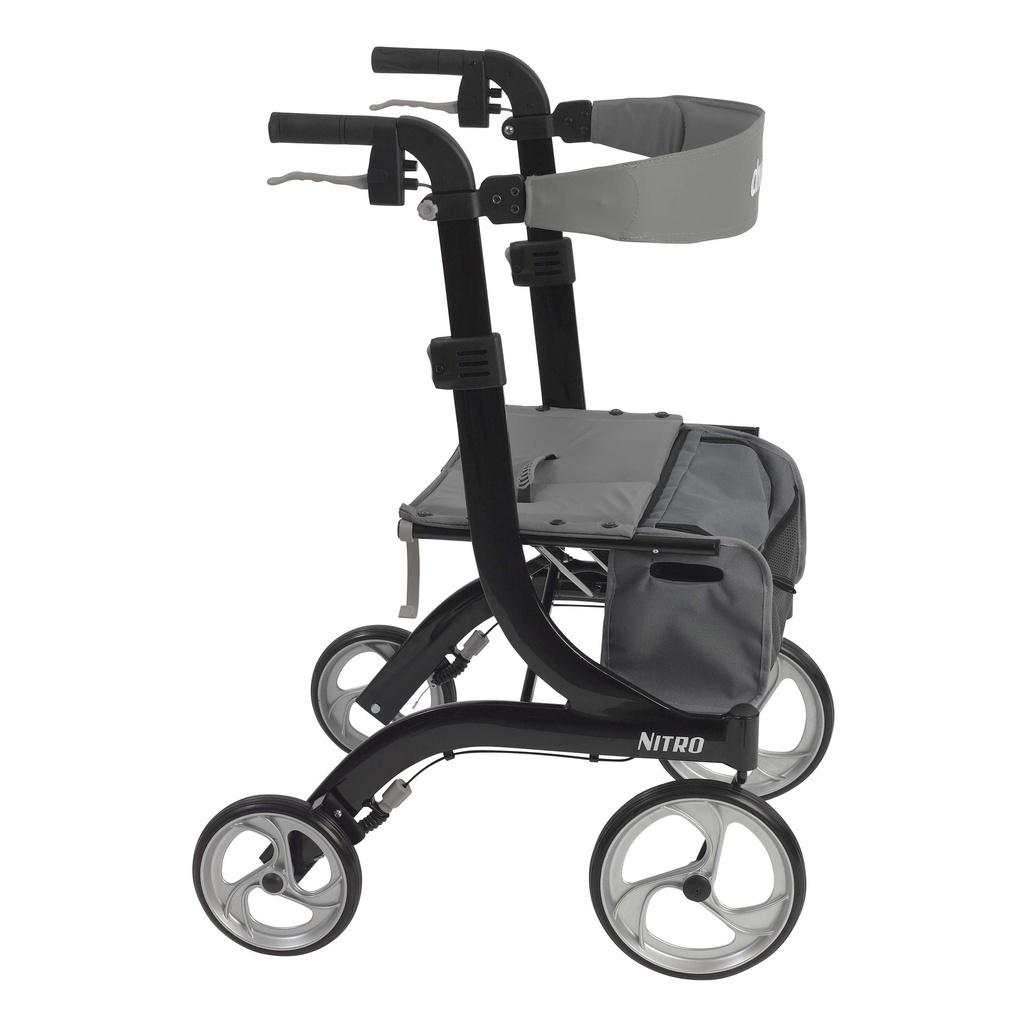 Nitro Euro Style Rollator Rolling Walker, Black - Image 3