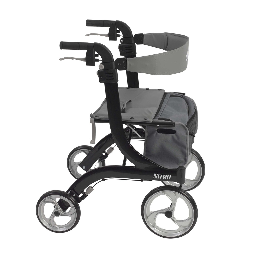 Nitro Euro Style Rollator Rolling Walker, Black - Image 4