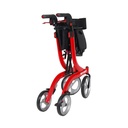 Nitro Euro Style Rollator Rolling Walker, Red - Image 4