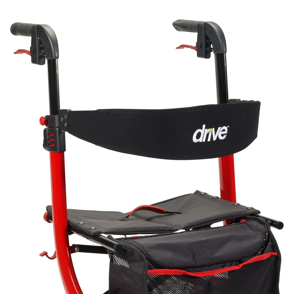 Nitro Euro Style Rollator Rolling Walker, Red - Image 6