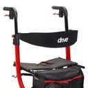Nitro Euro Style Rollator Rolling Walker, Red - Image 6