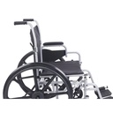 Poly Fly Light Weight Transport Chair Wheelchair with Swing away Footrests, 18" Seat - Image 2