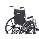Poly Fly Light Weight Transport Chair Wheelchair with Swing away Footrests, 18" Seat - Image 3
