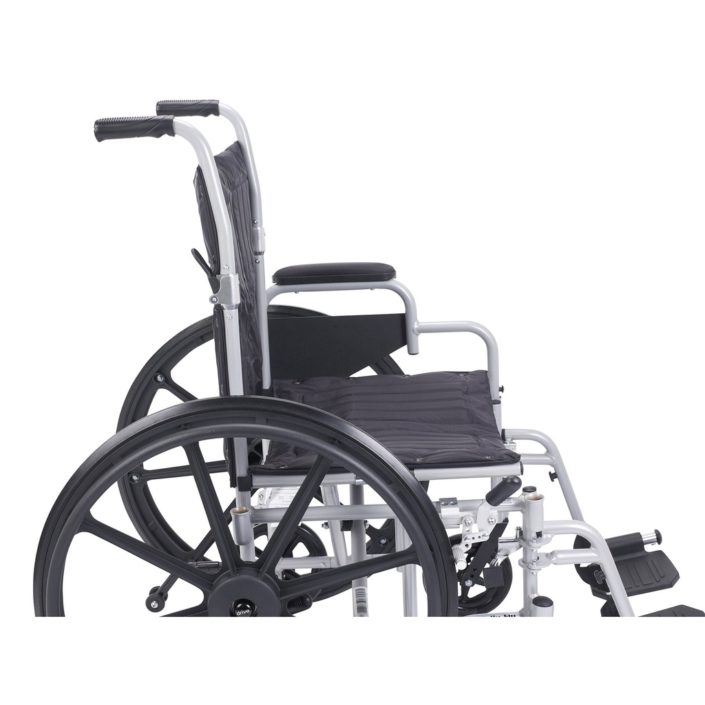 Poly Fly Light Weight Transport Chair Wheelchair with Swing away Footrests, 20" Seat - Image 2