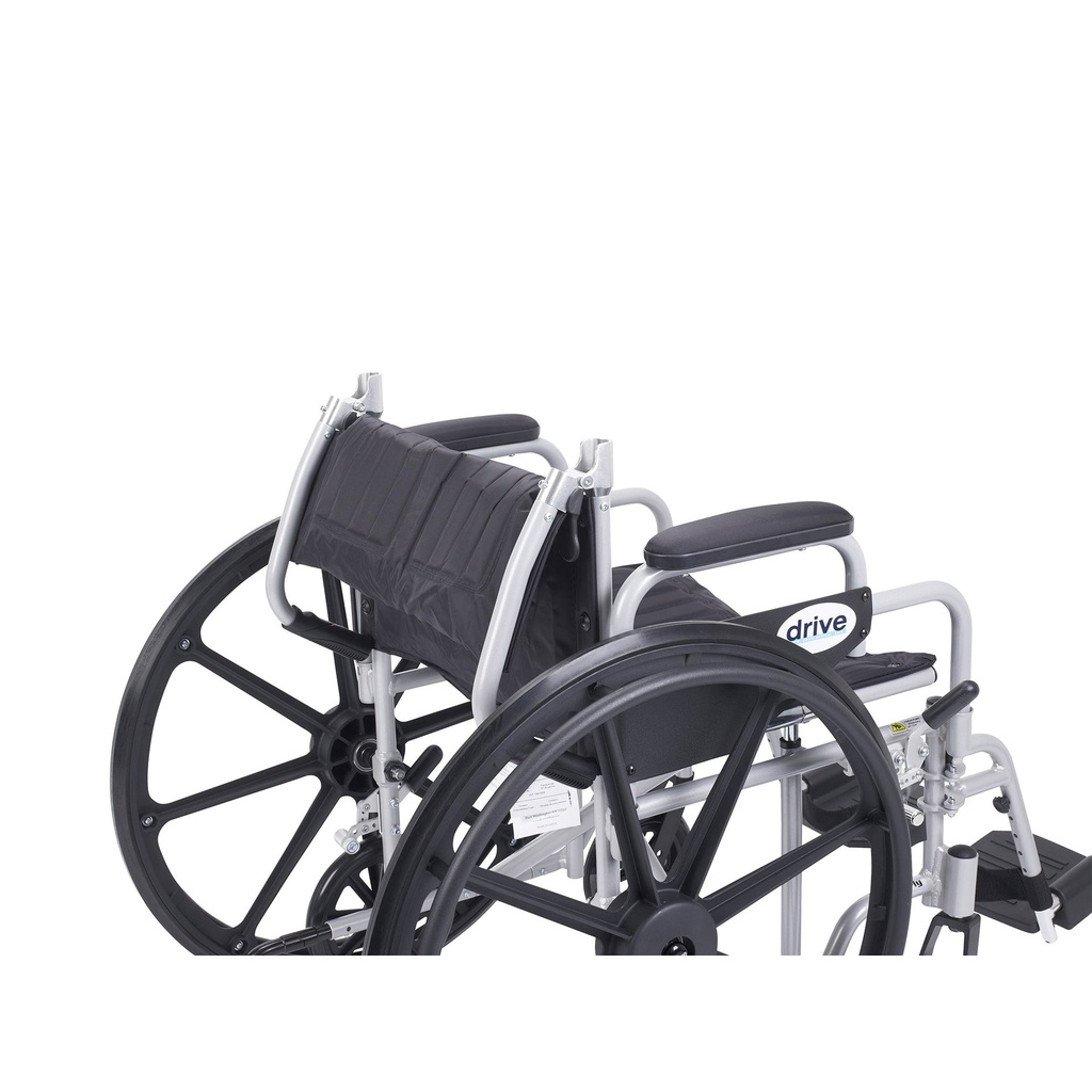 Poly Fly Light Weight Transport Chair Wheelchair with Swing away Footrests, 20" Seat - Image 4