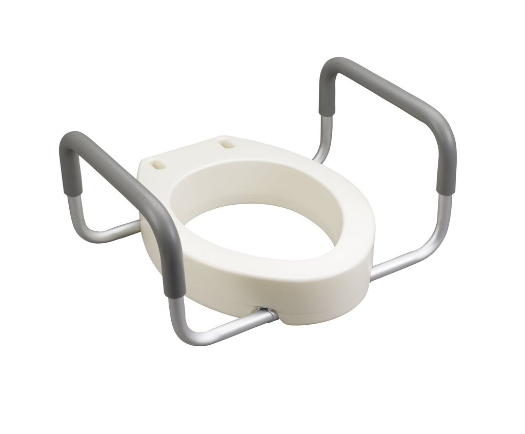 Premium Raised Elongated Toilet Seat with Removable Arms - Image 1