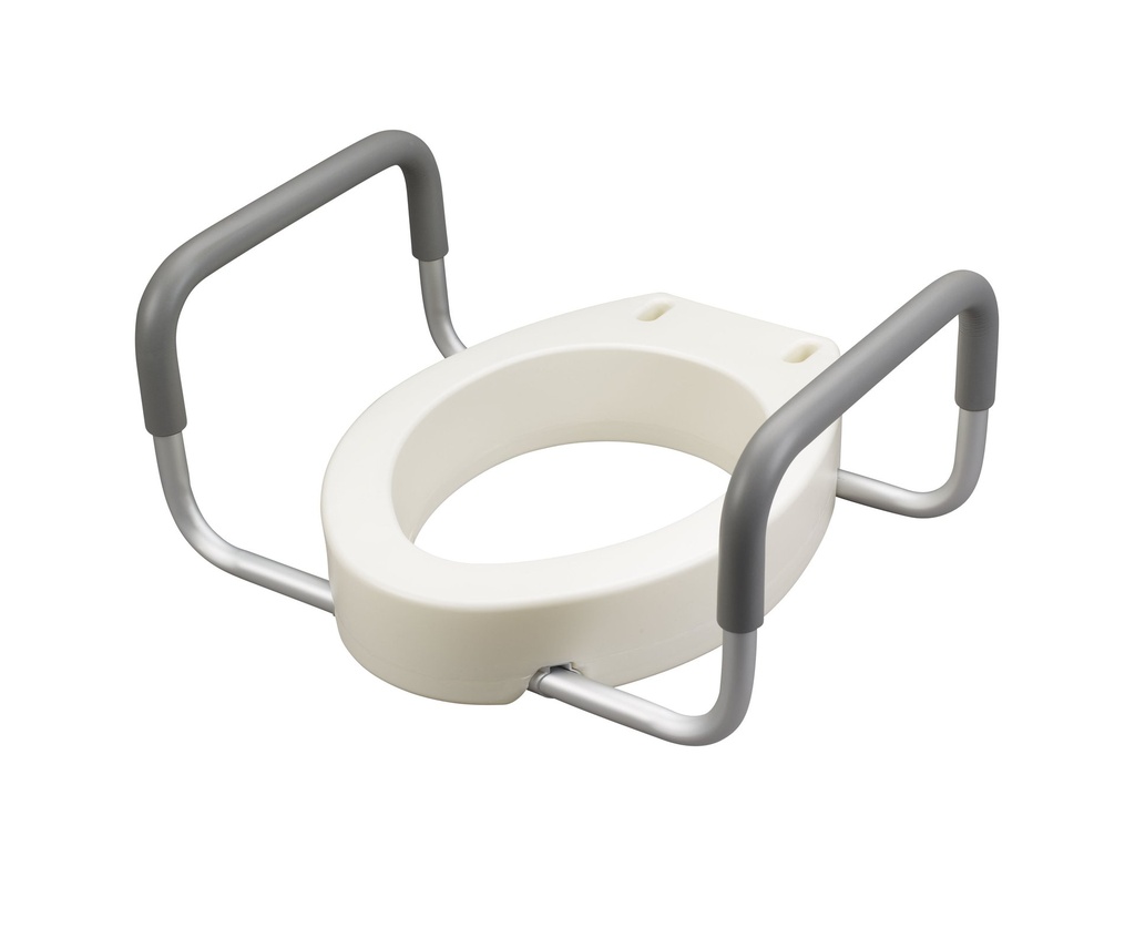 Premium Raised Elongated Toilet Seat with Removable Arms - Image 2