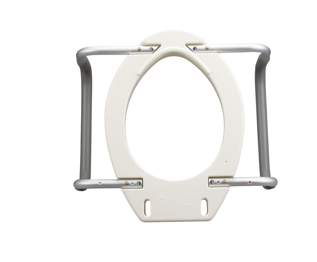 Premium Raised Elongated Toilet Seat with Removable Arms - Image 3