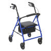 Rollator Rolling Walker with 6" Wheels, Blue - Image 1