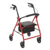 Rollator Rolling Walker with 6" Wheels, Red - Image 1