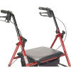 Rollator Rolling Walker with 6" Wheels, Red - Image 3