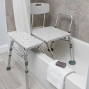 Splash Defense Transfer Bench with Curtain Guard Protection - Image 4