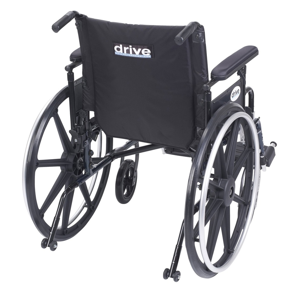 Viper Plus GT Wheelchair with Flip Back Removable Adjustable Full Arms, Swing away Footrests, 20" Seat - Image 1