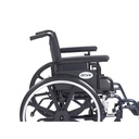 Viper Plus GT Wheelchair with Flip Back Removable Adjustable Full Arms, Swing away Footrests, 20" Seat - Image 2