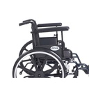 Viper Plus GT Wheelchair with Flip Back Removable Adjustable Full Arms, Swing away Footrests, 20" Seat - Image 4