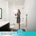 Wonder Bathtub Pole Plus - With Pivoting Curve Grab Bar - White - Image 1