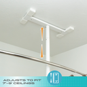 Wonder Bathtub Pole Plus - With Pivoting Curve Grab Bar - White - Image 3