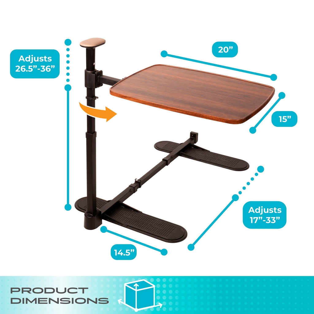 NEW! Wonder Tray Plus - Black Base, Walnut Tray - Image 8