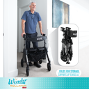Wonder Rollator HD (Heavy Duty) - Black Walnut - Image 2