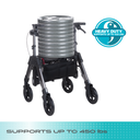 Wonder Rollator HD (Heavy Duty) - Black Walnut - Image 4