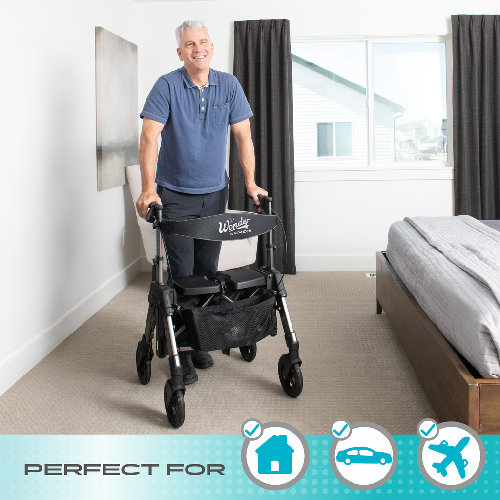Wonder Rollator HD (Heavy Duty) - Black Walnut - Image 8