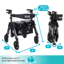 Wonder Rollator HD (Heavy Duty) - Black Walnut - Image 10