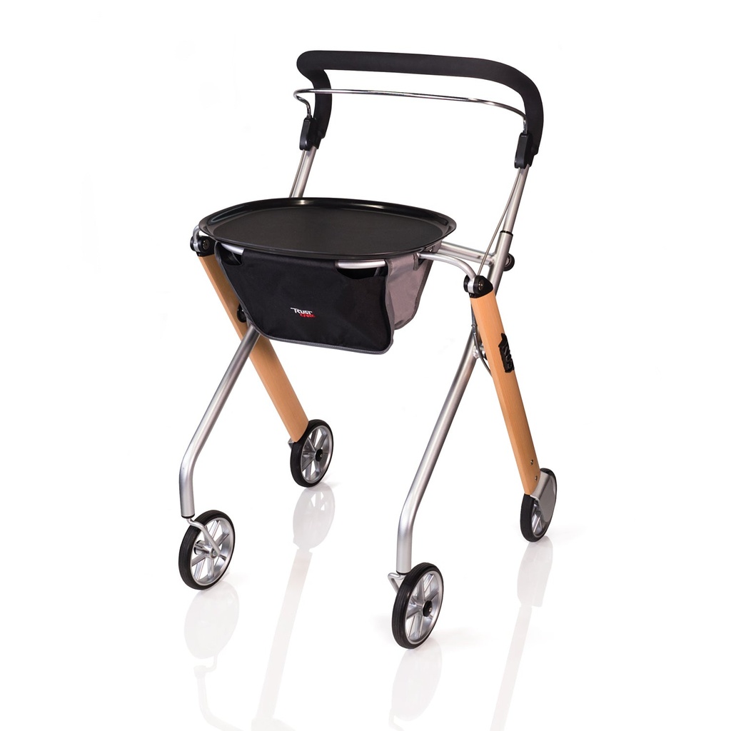 Trust Care Let's Go Indoor Rollator with Tray - Beech - Image 1