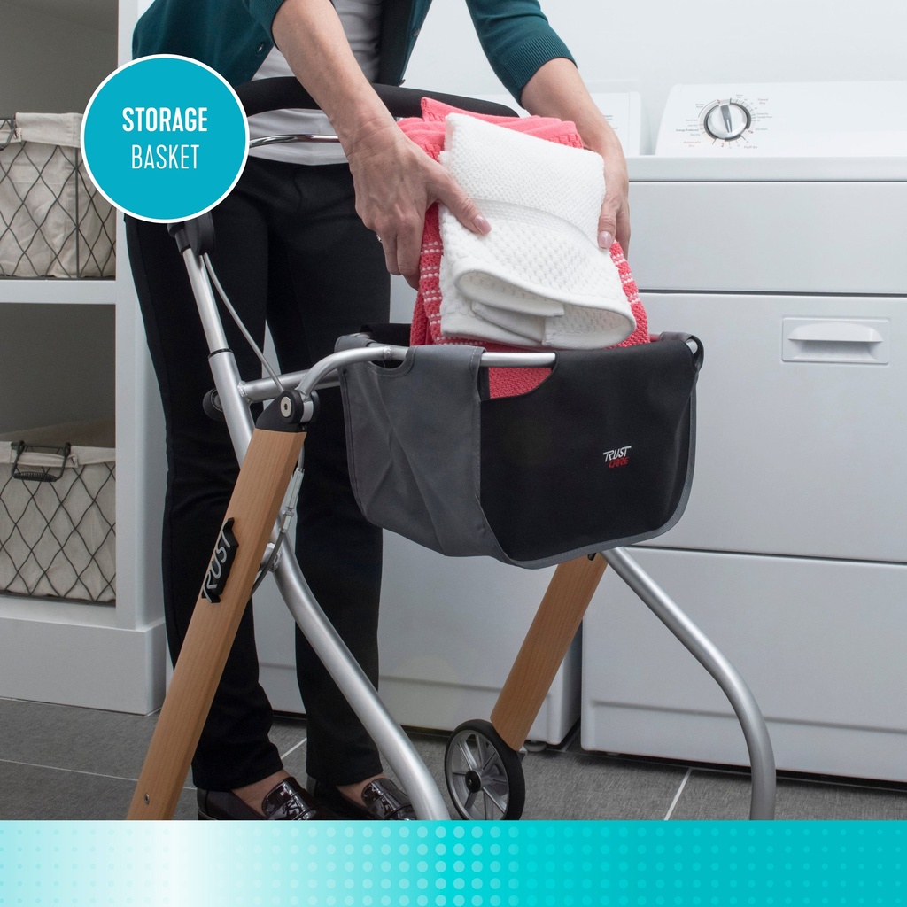 Trust Care Let's Go Indoor Rollator with Tray - Beech - Image 5