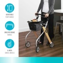 Trust Care Let's Go Indoor Rollator with Tray - Walnut - Image 4