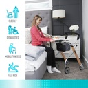 Trust Care Let's Go Indoor Rollator with Tray - Walnut - Image 6