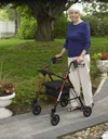 Adjustable Height Rollator Rolling Walker with 6" Wheels (RED)_image_19