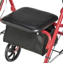 Four Wheel Rollator Rolling Walker with Fold Up Removable Back Support (RED)_image_16