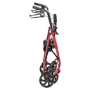 Four Wheel Rollator Rolling Walker with Fold Up Removable Back Support (RED)_image_17