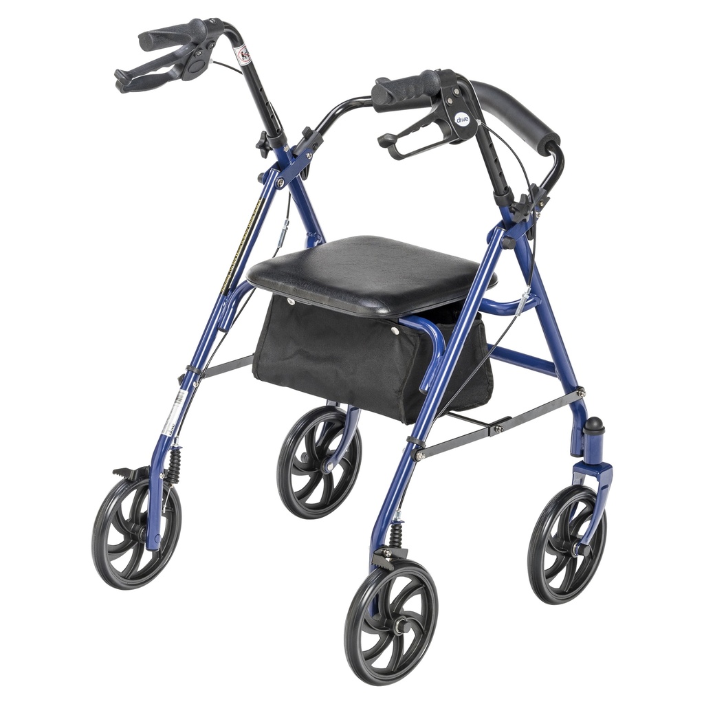 Four Wheel Rollator Rolling Walker with Fold Up Removable Back Support (BLUE)_image_14