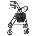 Rollator Rolling Walker with 6" Wheels, Fold Up Removable Back Support and Padded Seat (BLACK)_image_13