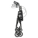 Rollator Rolling Walker with 6" Wheels, Fold Up Removable Back Support and Padded Seat (BLACK)_image_15