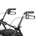 Rollator Rolling Walker with 6" Wheels, Fold Up Removable Back Support and Padded Seat (BLACK)_image_18