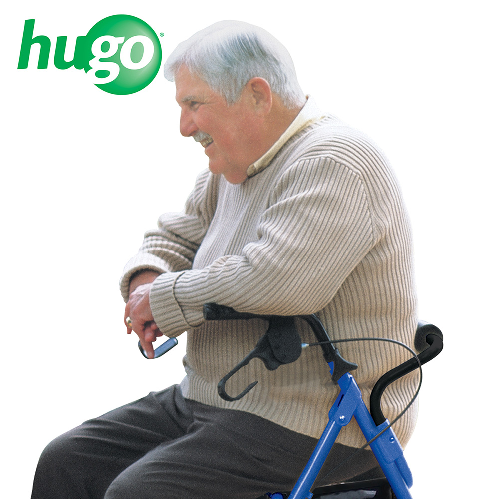 Portable Rollator Rolling Walker with Seat, Backrest and 8" Wheels, Blue_image_13