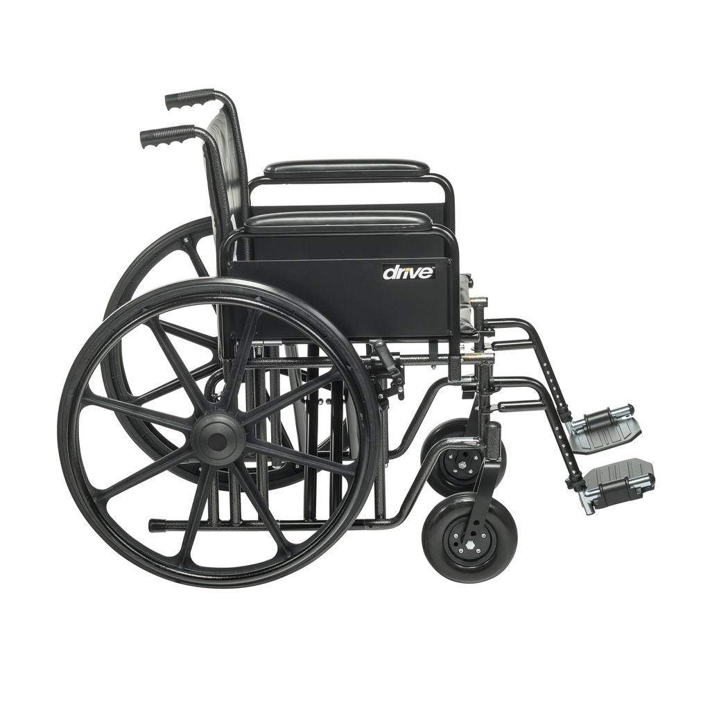 Sentra EC Heavy Duty Wheelchair (Detachable Full Arms and Swing away Footrests, 24" Seat)_image_12