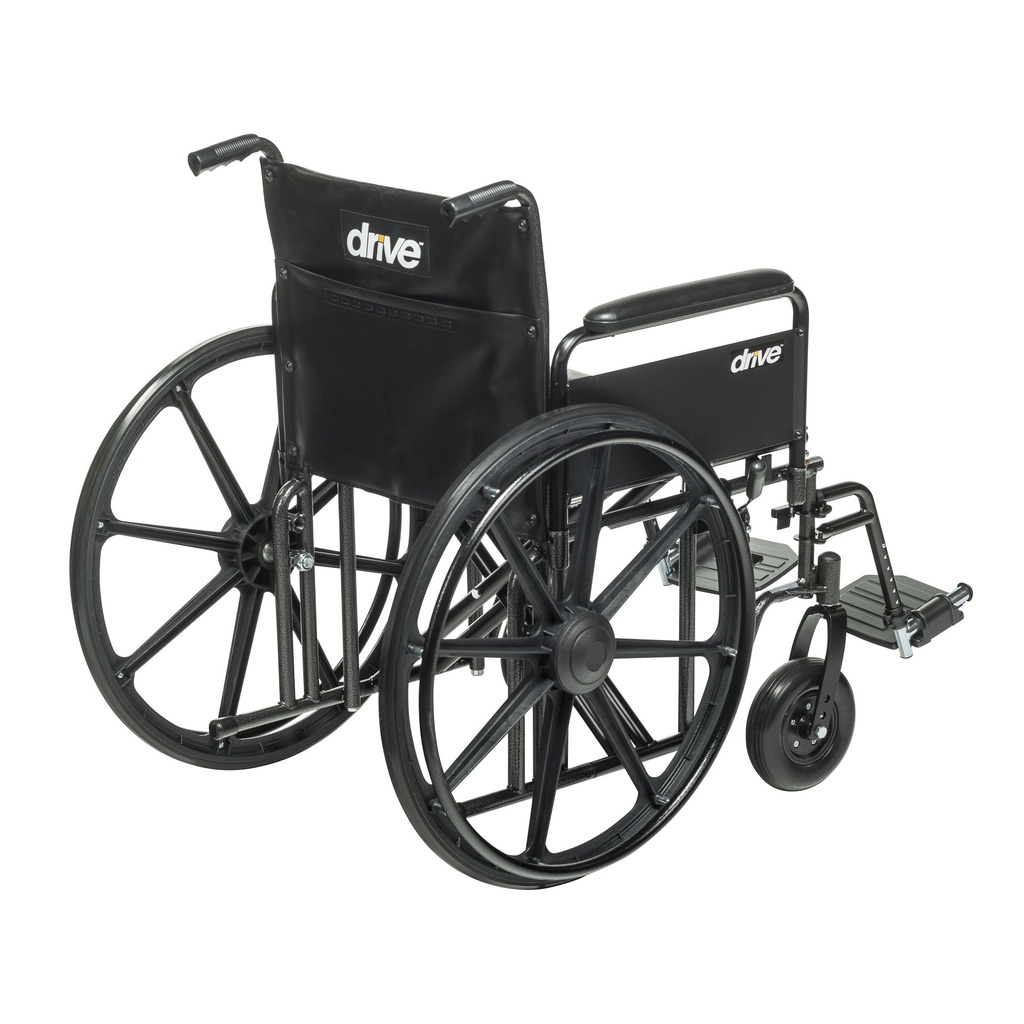 Sentra EC Heavy Duty Wheelchair (Detachable Full Arms and Swing away Footrests, 24" Seat)_image_13