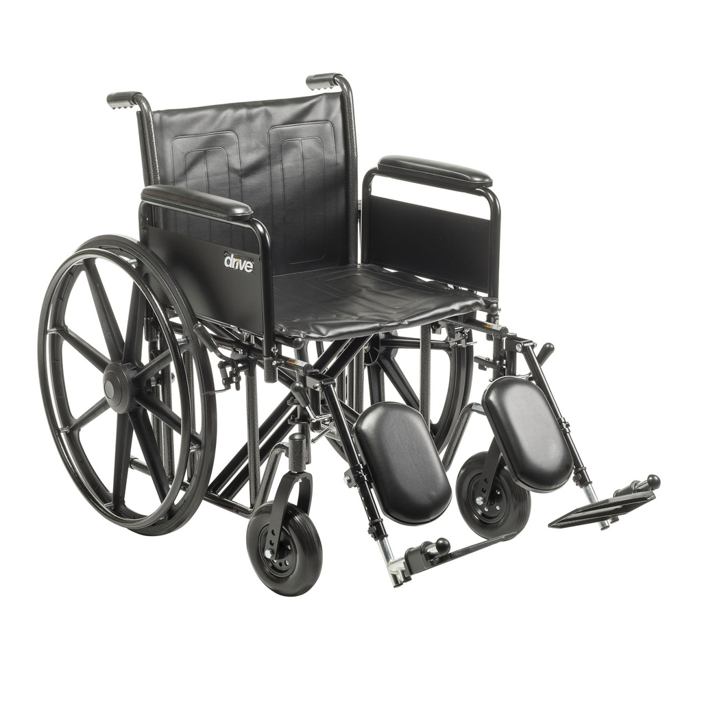 Sentra EC Heavy Duty Wheelchair (Detachable Full Arms and Elevating Leg Rests, 24" Seat)_image_11