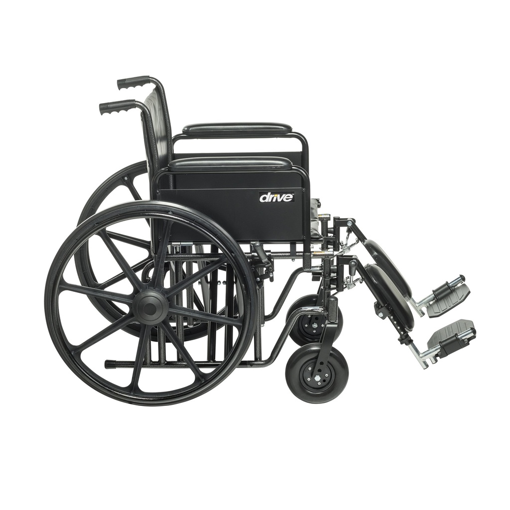 Sentra EC Heavy Duty Wheelchair (Detachable Full Arms and Elevating Leg Rests, 22" Seat)_image_12
