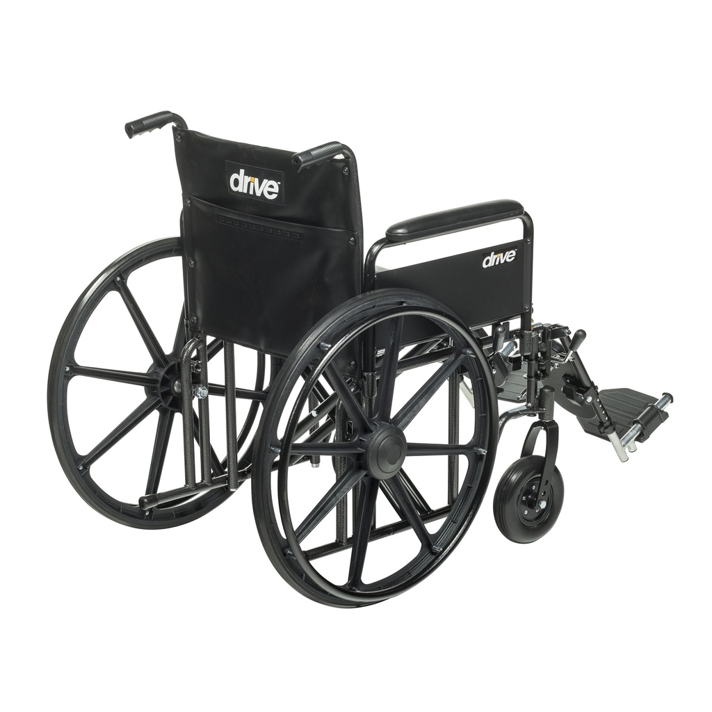 Sentra EC Heavy Duty Wheelchair (Detachable Full Arms and Elevating Leg Rests, 22" Seat)_image_13