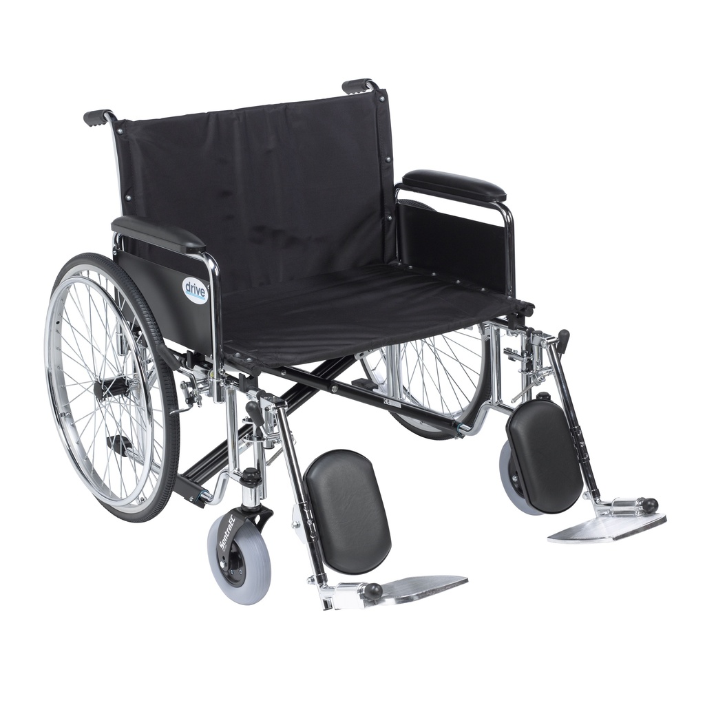 Sentra EC Heavy Duty Extra Wide Wheelchair (Detachable Full Arms and Elevating Leg Rests, 30" Seat)_image_11
