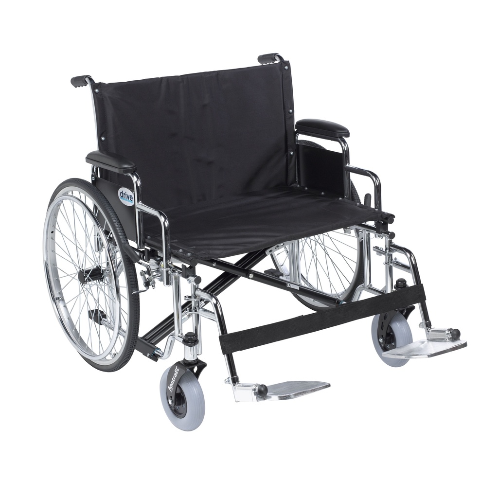 Sentra EC Heavy Duty Extra Wide Wheelchair (Detachable Desk Arms and Swing Away Foot Rests, 30" Seat)_image_11