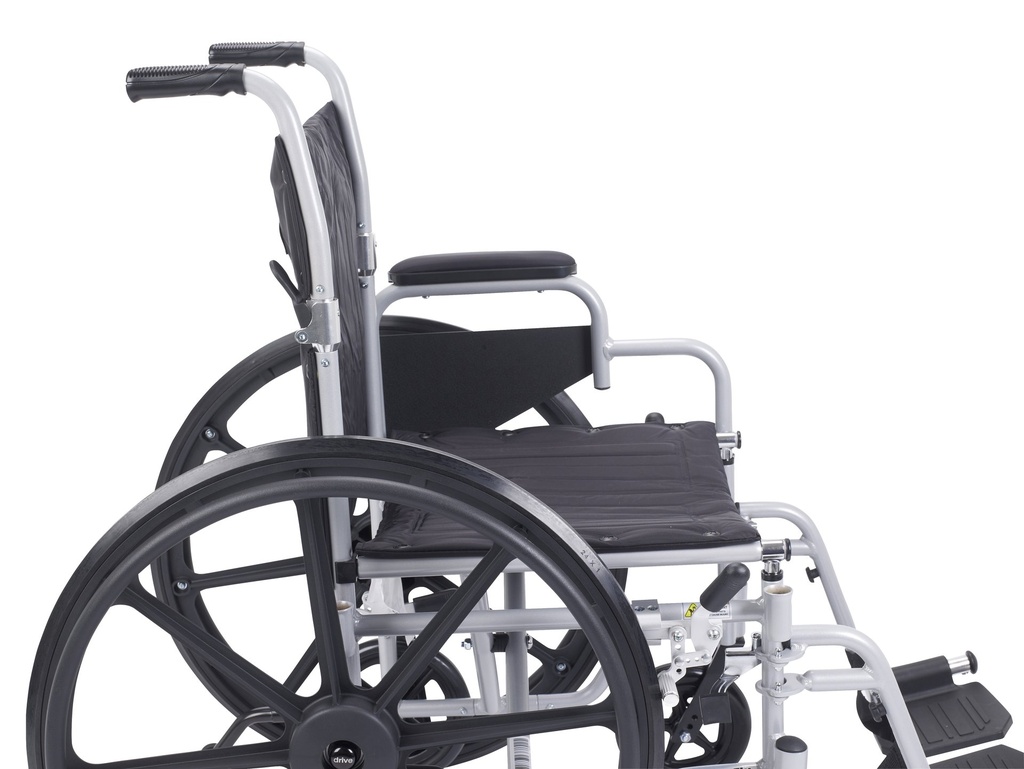 Poly Fly Light Weight Transport Chair Wheelchair with Swing away Footrest (20" Seat Size)_image_12