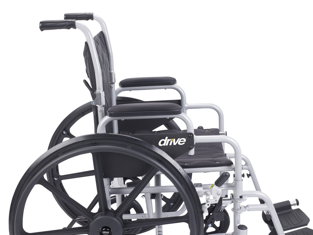 Poly Fly Light Weight Transport Chair Wheelchair with Swing away Footrest (18" Seat Size)_image_12